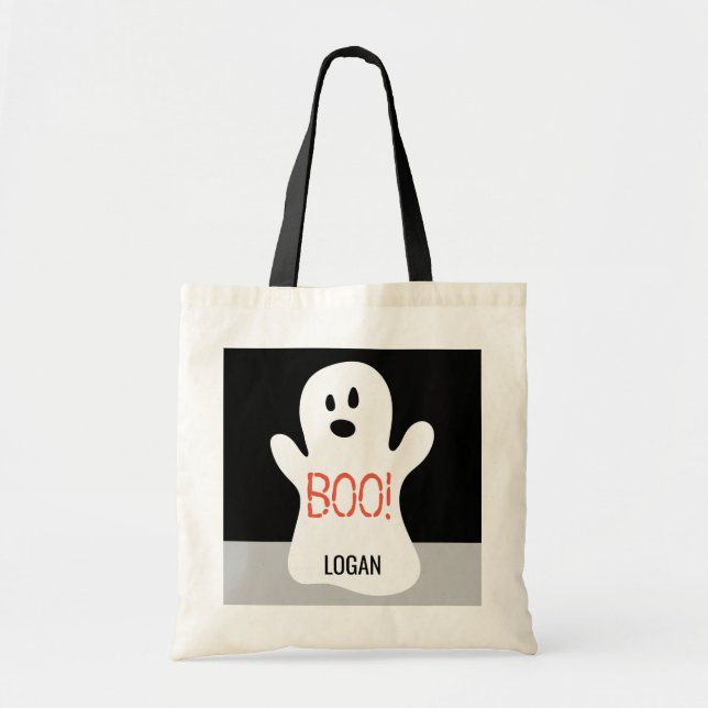 Sac de traitement Halloween BOO (Devant)
