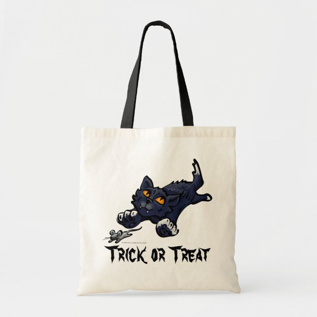 Sac de trick or treat Black Cat et souris (Devant)