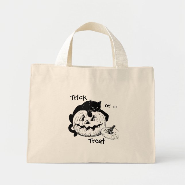Sac de trick or treat Black Cat & Jack O' Lantern (Devant)