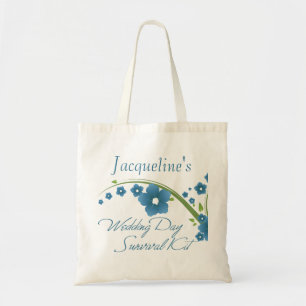 Sac de trousse de survie de jour de mariage bleu f
