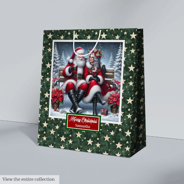 Sac de vacances de Noël Classic Coolest Mme Claus (Christmas Holiday Gift Bag Classic Coolest Mrs Claus)