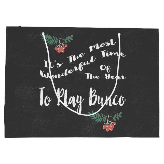 Sac d'échange de cadeau de Bunco de Noël de (Dos)