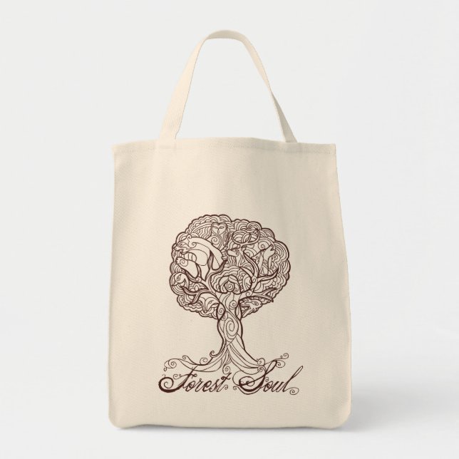 Sac d'épicerie d'âme de forêt (Devant)