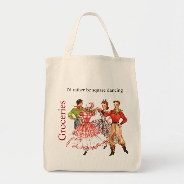 Sac d'épicerie de danse carrée (Devant)