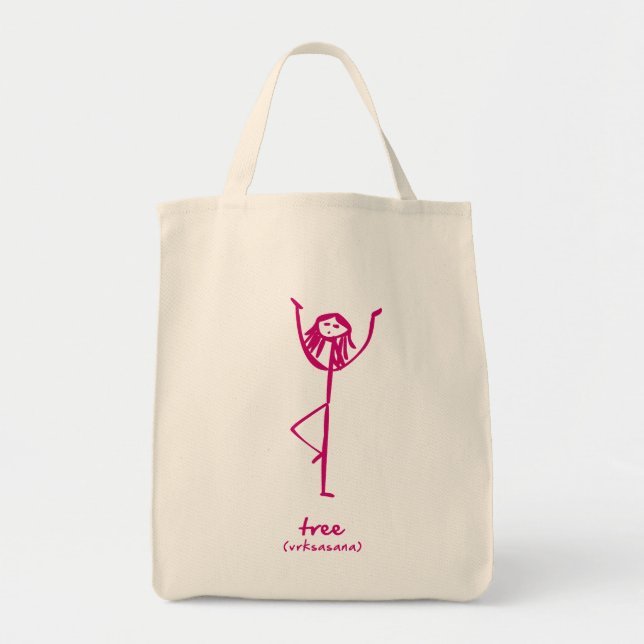 Sac d'épicerie de fille de yoga (Devant)