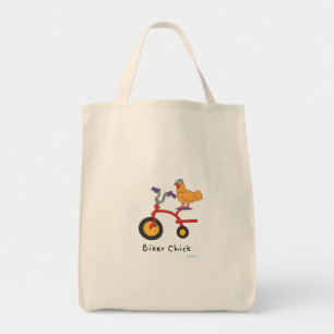 Sac d'épicerie de poussin de cycliste
