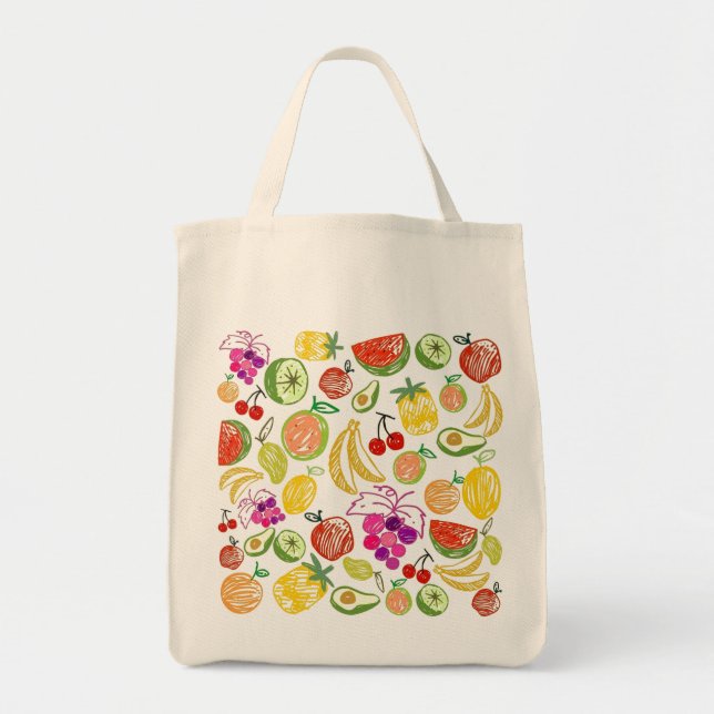 Sac d'épicerie en toile réutilisable pour les alim (Devant)