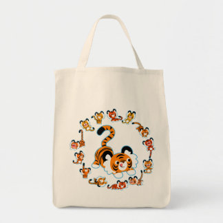 Sac d'épicerie Mandala (Bleu) de Tigers Cartoon mi