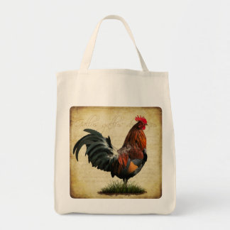Sac d'épicerie vintage de coq