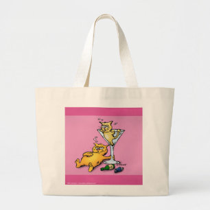 Sac dessin animé rose Cocktails & Chatons