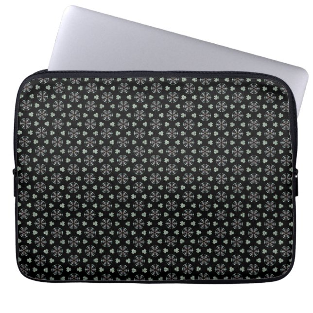 Sac d'ordinateur portable Black Circular Delight (Devant)