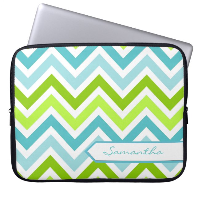 Sac d'ordinateur portable Chevron personnalisé (Devant)