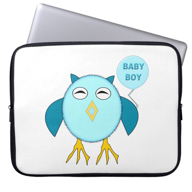 Sac d'ordinateur portable de chouette pour bébé bl (Devant)