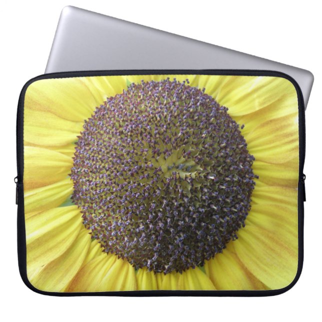 Sac d'ordinateur portable de tournesol jaune (Devant)