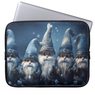 Sac d'ordinateur portable de vacances Blue Gnomes