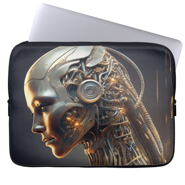 Sac d'ordinateur portable futuriste conçu pour l'I (Devant)