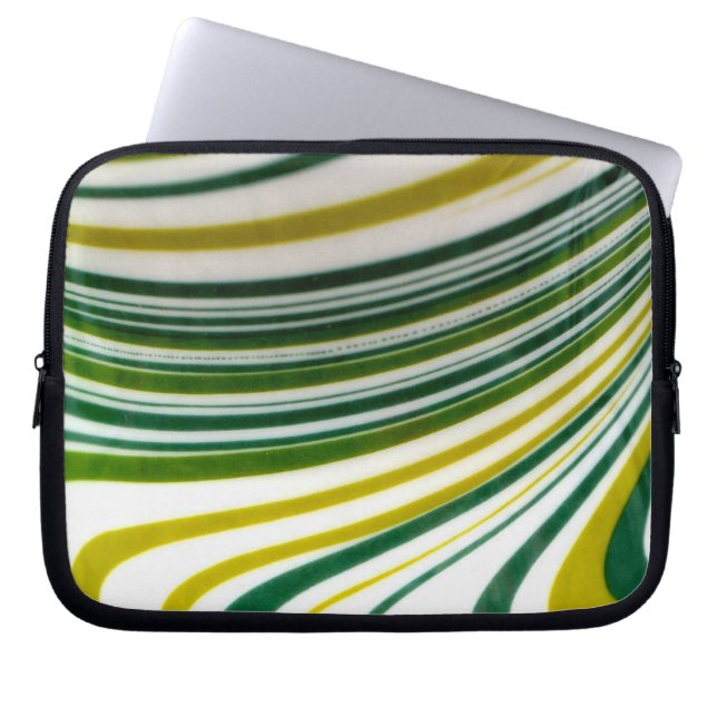 Sac d'ordinateur portable Green Swirl (Devant)