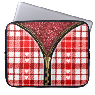 Sac d'ordinateur portable Heart Zipper - Parties s