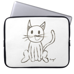 Sac d'ordinateur portable Kitty peint