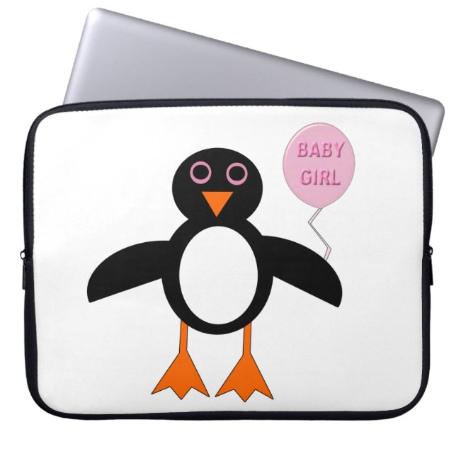 Sac d'ordinateur portable mignonne rose bébé fille (Devant)