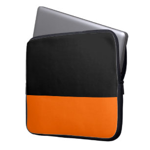 Sac d'ordinateur portable noir et Tangerine