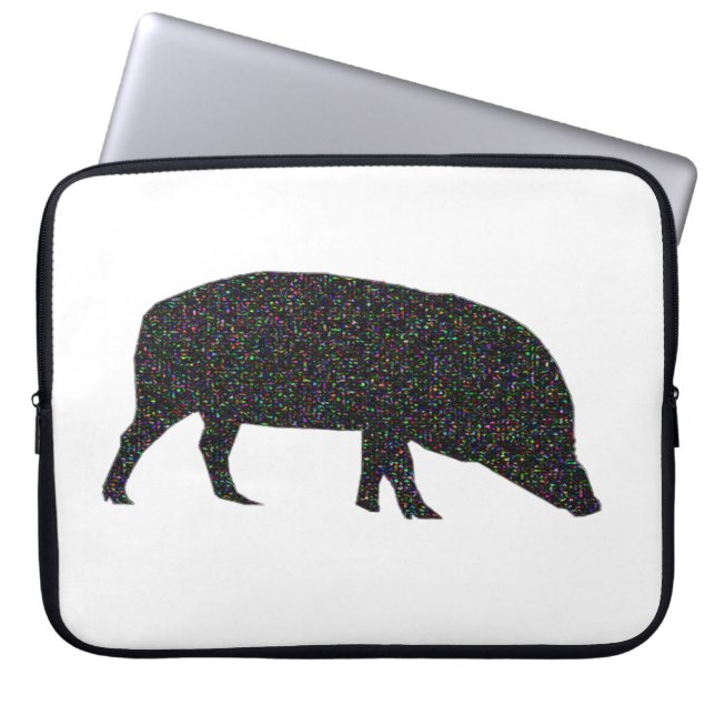 Sac d'ordinateur portable pour cochon mousseux (Devant)