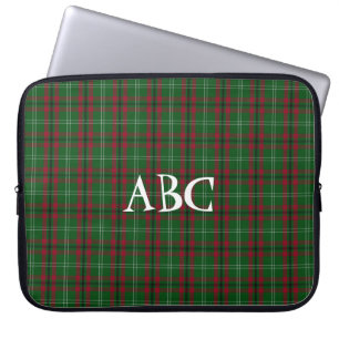 Sac d'ordinateur portable Tartan rouge et vert