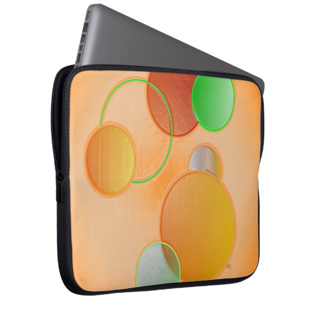 Sac électronique 3D Circles (orange) (Devant droit)