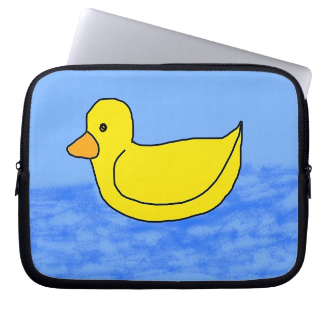 Sac électronique bleu canard jaune (Devant)