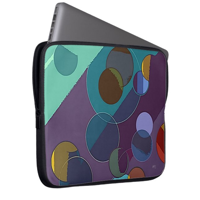 Sac électronique Cercles et anneaux Abstraits (Devant droit)
