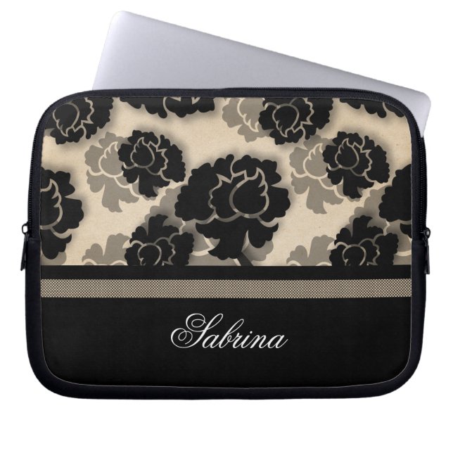 Sac électronique de décadence florale grungy, ivoi (Devant)