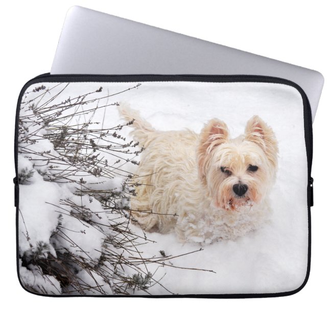 Sac électronique de photo de chien Westie Blanche- (Devant)