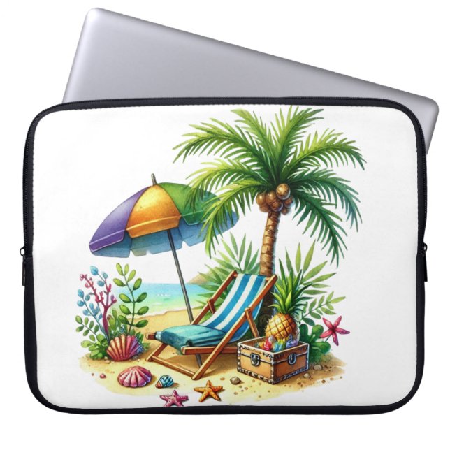 Sac électronique de plage tropicale (Devant)