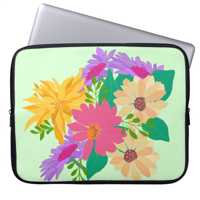Sac électronique Deanna Day iPad Floral Seafoam (Devant)