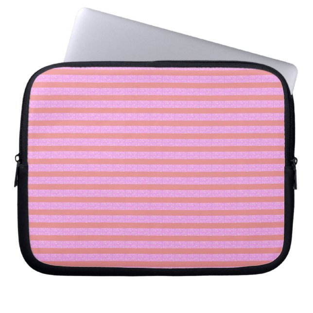Sac électronique géométrique à rayures rose chic (Devant)