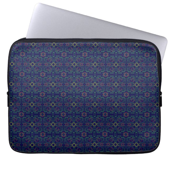 Sac électronique géométrique bleu foncé (Devant)