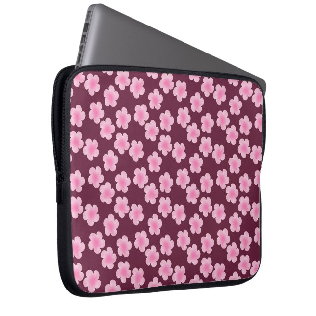 Sac électronique Motif à fleurs Frangipani rose (Devant droit)