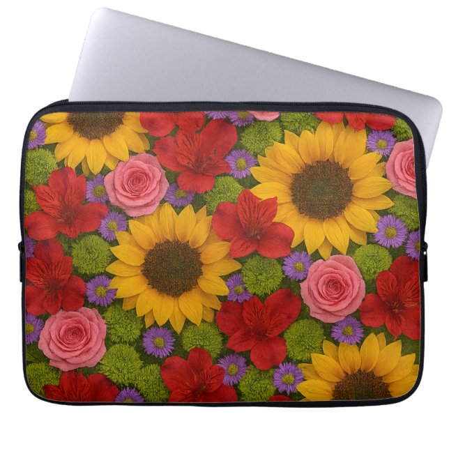 Sac électronique tournesol et Rose (Devant)