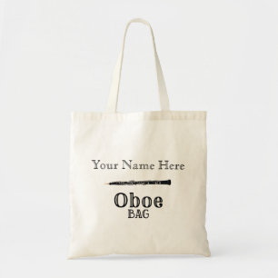 Sac en bois Oboiste Joueur avec le nom Robe double