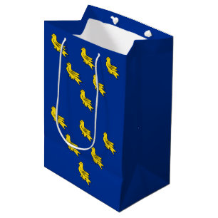 Sac en cadeau moyen avec drapeau du Sussex