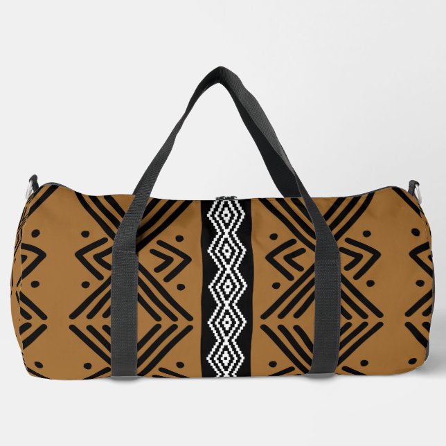 sac en duffel inspiré d'un tissu tribal africain (Recto)