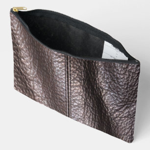 Sac en faux cuir noir imprimé cousu
