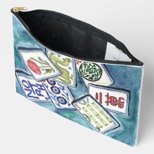 Sac en mosaïque bleu Mahjong