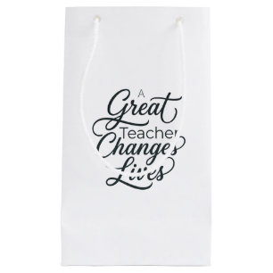 Sac en papier typographique Un grand enseignant ch
