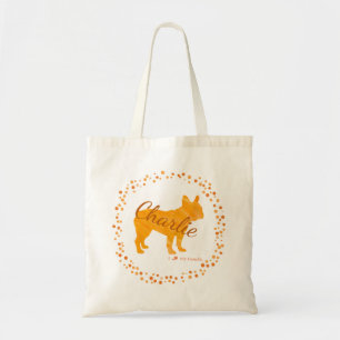 Sac en silhouette Pastel Orange French Bulldog