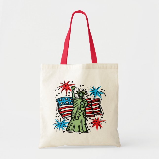 Sac en toile 4 juillet : Lady Liberty (Devant)
