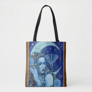 Sac en toile art Goddess moon par Renee Lavoie