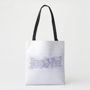 Sac en toile bleu pervenche pastel "Louange au Sei