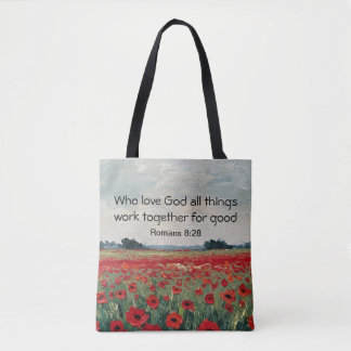 Sac en toile cadeau floral inspirant chrétien