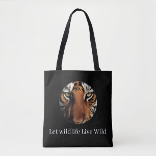 Sac en toile écologique avec impression de tigre
